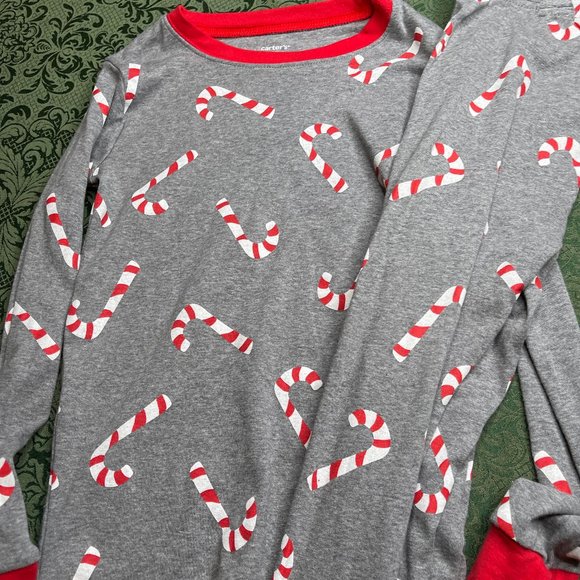 NWT 12or 10 boys girls carters CANdy canes matching family pajamas
